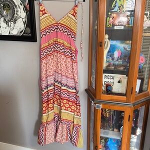 Funky People Vintage Vibrant Geometric Maxi Dress